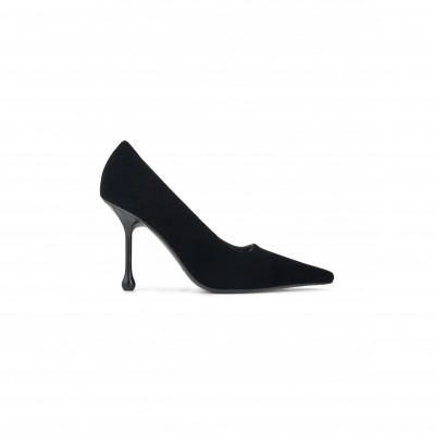 JIMMY CHOO IXIA 95 BLACK VELVET PUMPS IXIA95VEL
